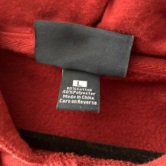 Alabama Crimson Tide Mens Pullover Drawstring Hoodie By J. America Red Size L - Picture 5 of 5